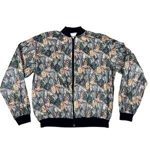 VTG 90s Walt Disney World Tyvek Jungle Cruise Full Zip Light Jacket Size Medium
